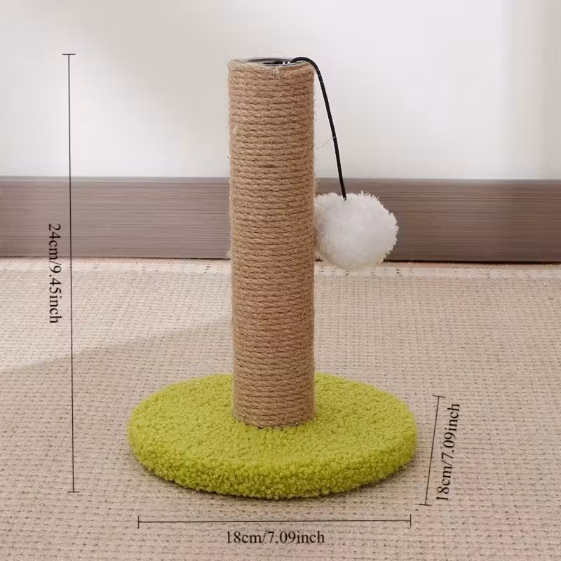 Griffoir d'intérieur newstyle pour chat avec boule suspendue, griffoir durable avec corde