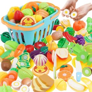 Ensemble de nourriture pour enfants, 75 pièces, jouets de cuisine à découper, fruits