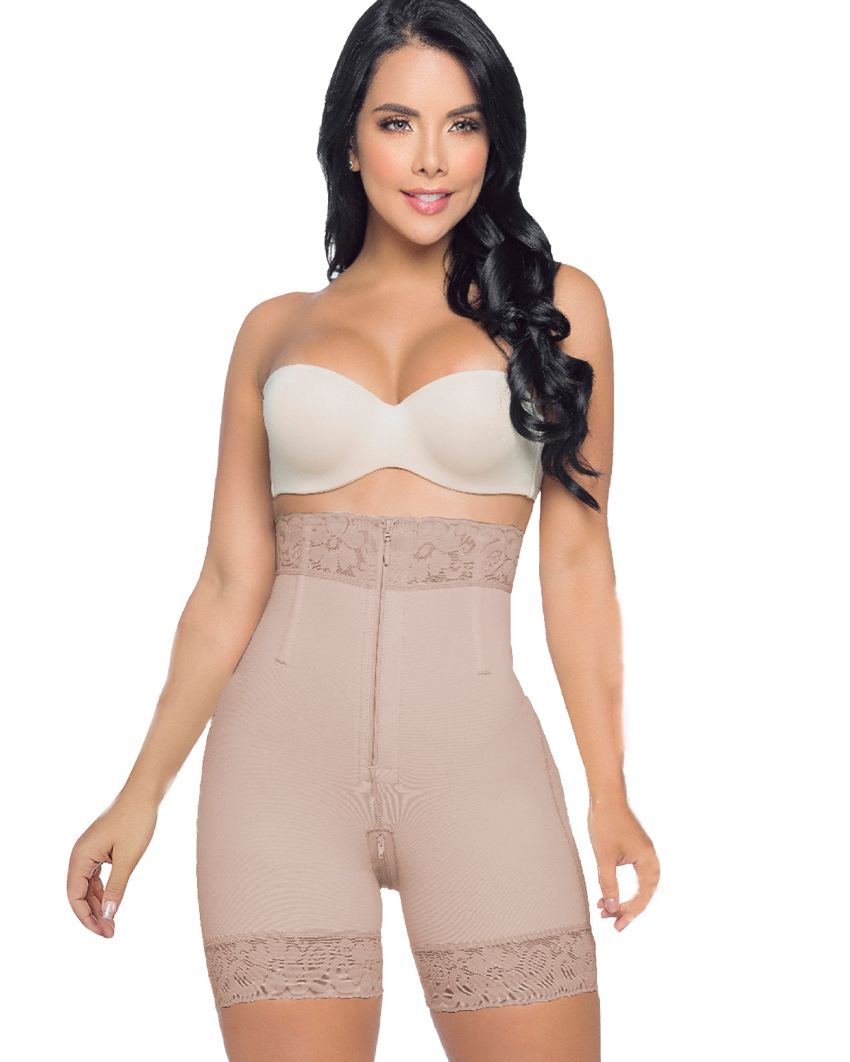 Fajas Butt Lifter Shapewear Culotte de contrôle du ventre entrejambe avec fermeture éclair