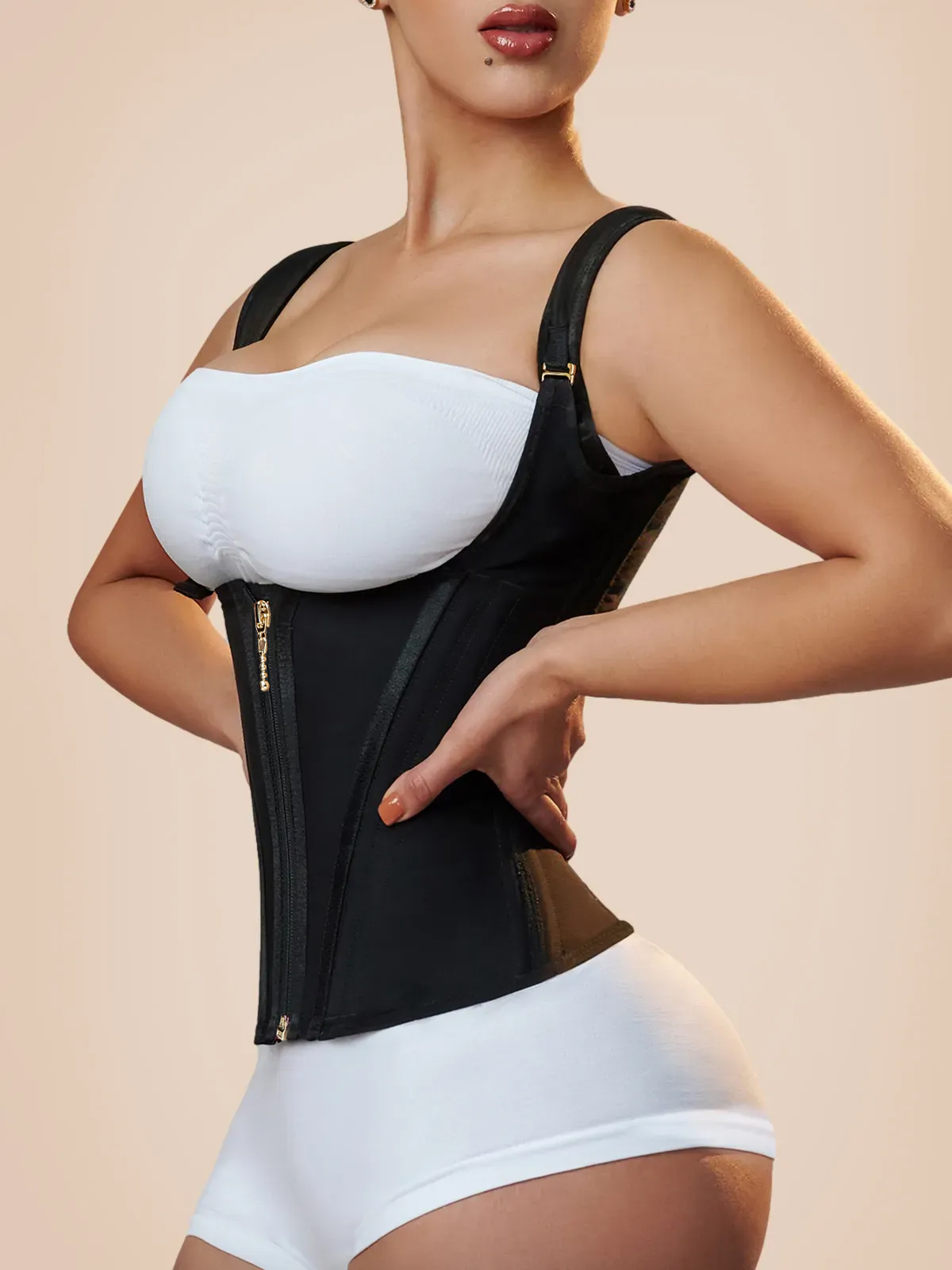 Gilet de taille corset en latex extrême – Image 44
