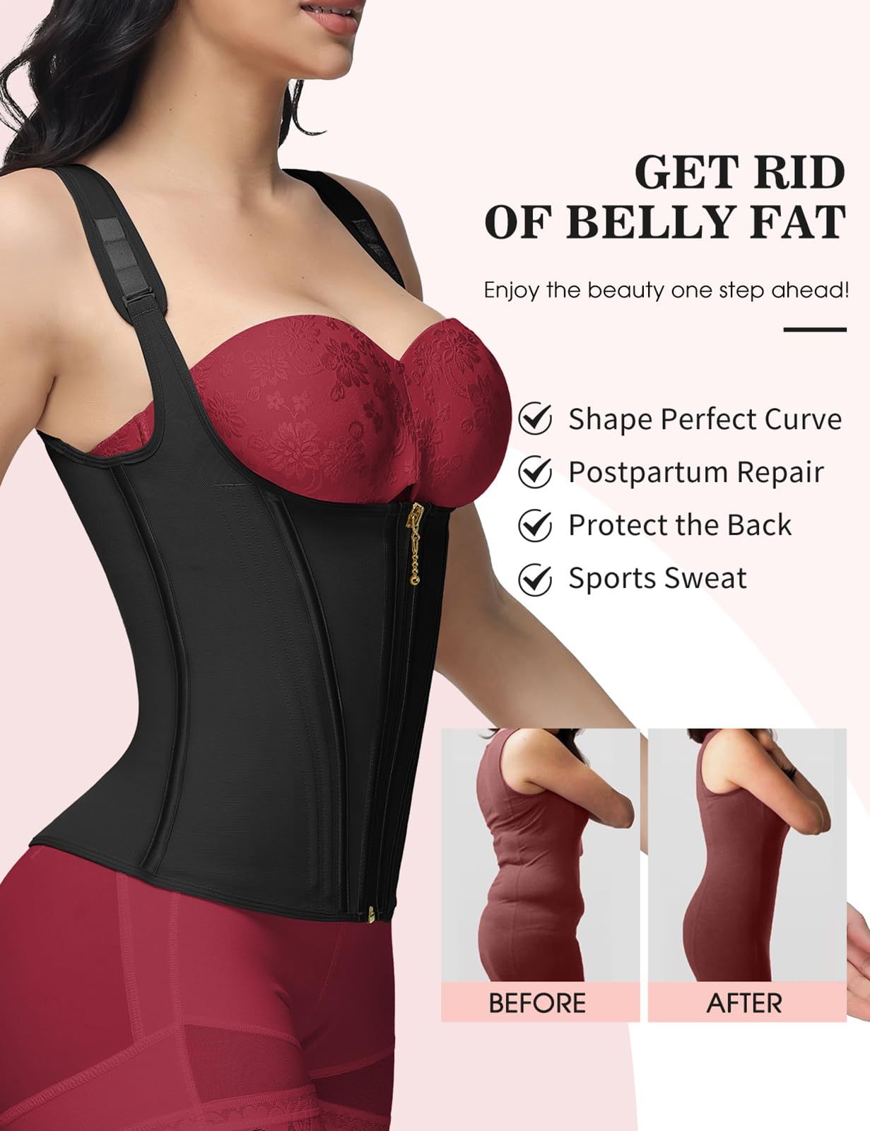 Gilet de taille corset en latex extrême – Image 25