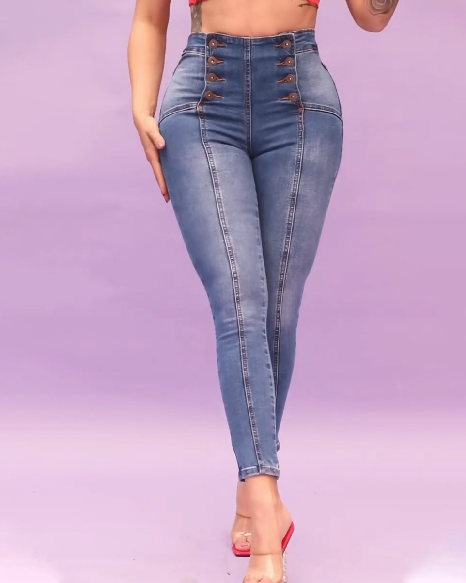 jean-extensible-bleu-double-boutons-taille-haute_9496. Votre shopping simplifié de A à Z avec Diaytar