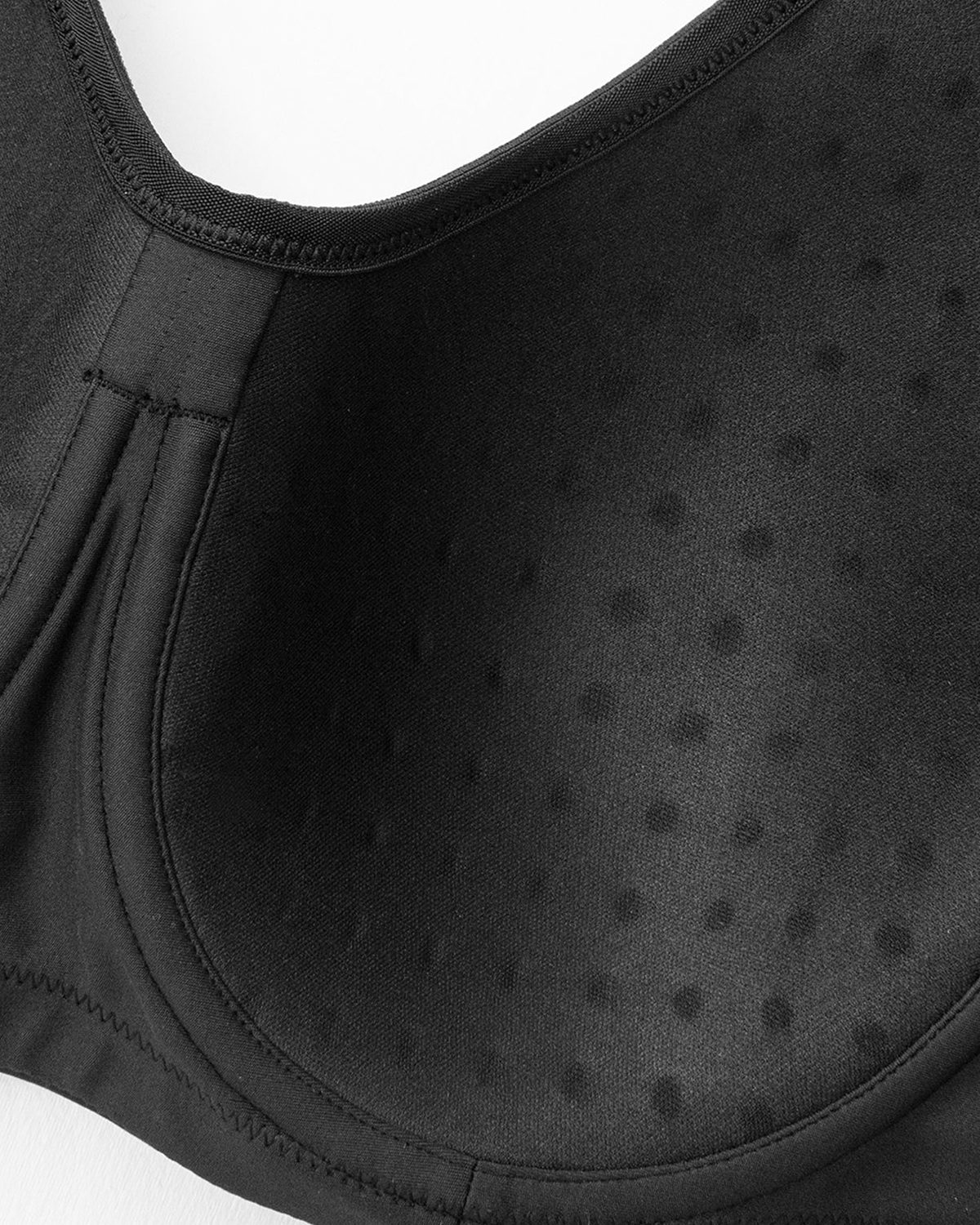 Soutien-gorge de sport à armatures à couverture complète à fort impact-Noir
