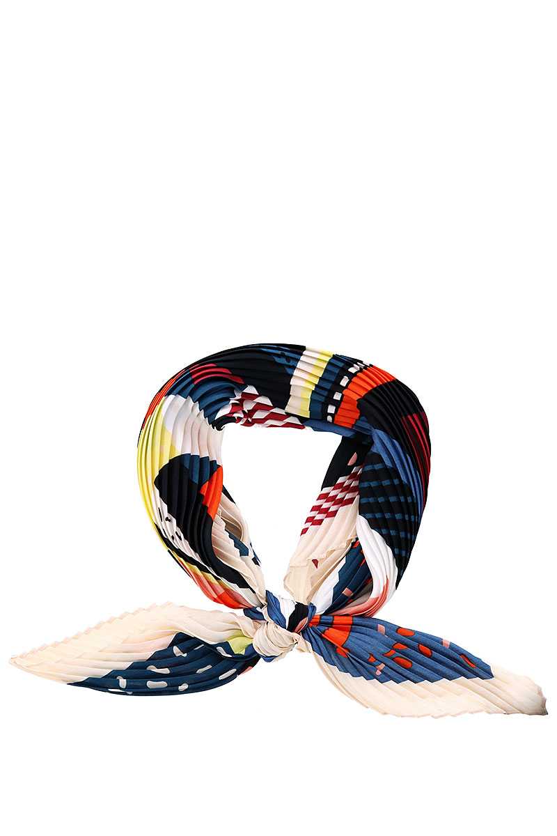 Bandana plissé à motifs multiples à la mode