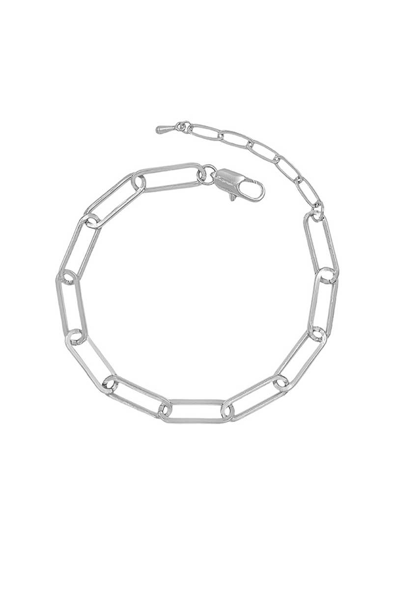 Bracelet à chaîne en métal avec épingle à vêtements de mode