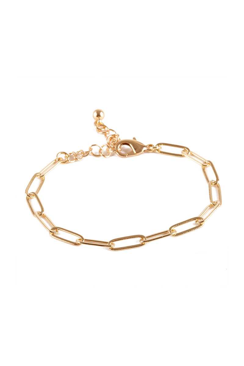 Bracelet chaîne en trombone en métal
