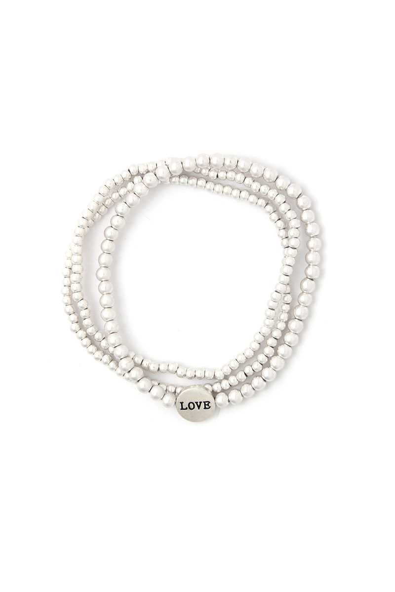 Bracelets empilables en perles d'amour