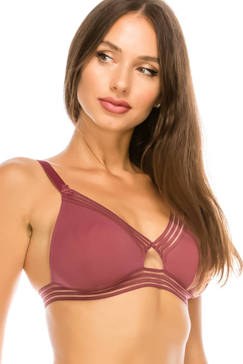 Bralette triangle en maille