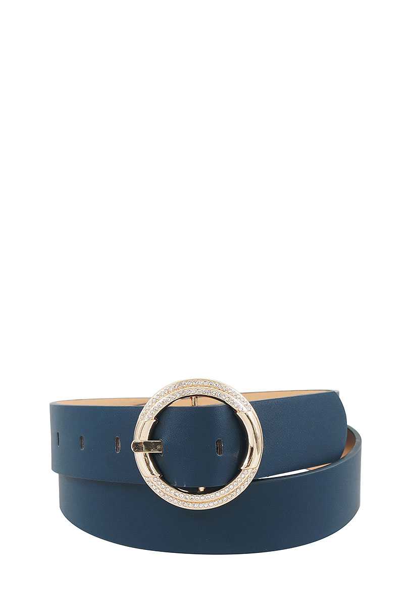 Ceinture à boucle en strass avec cercle élégant et à la mode