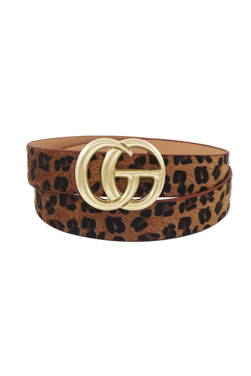 Ceinture à cheveux léopard à boucle Gd