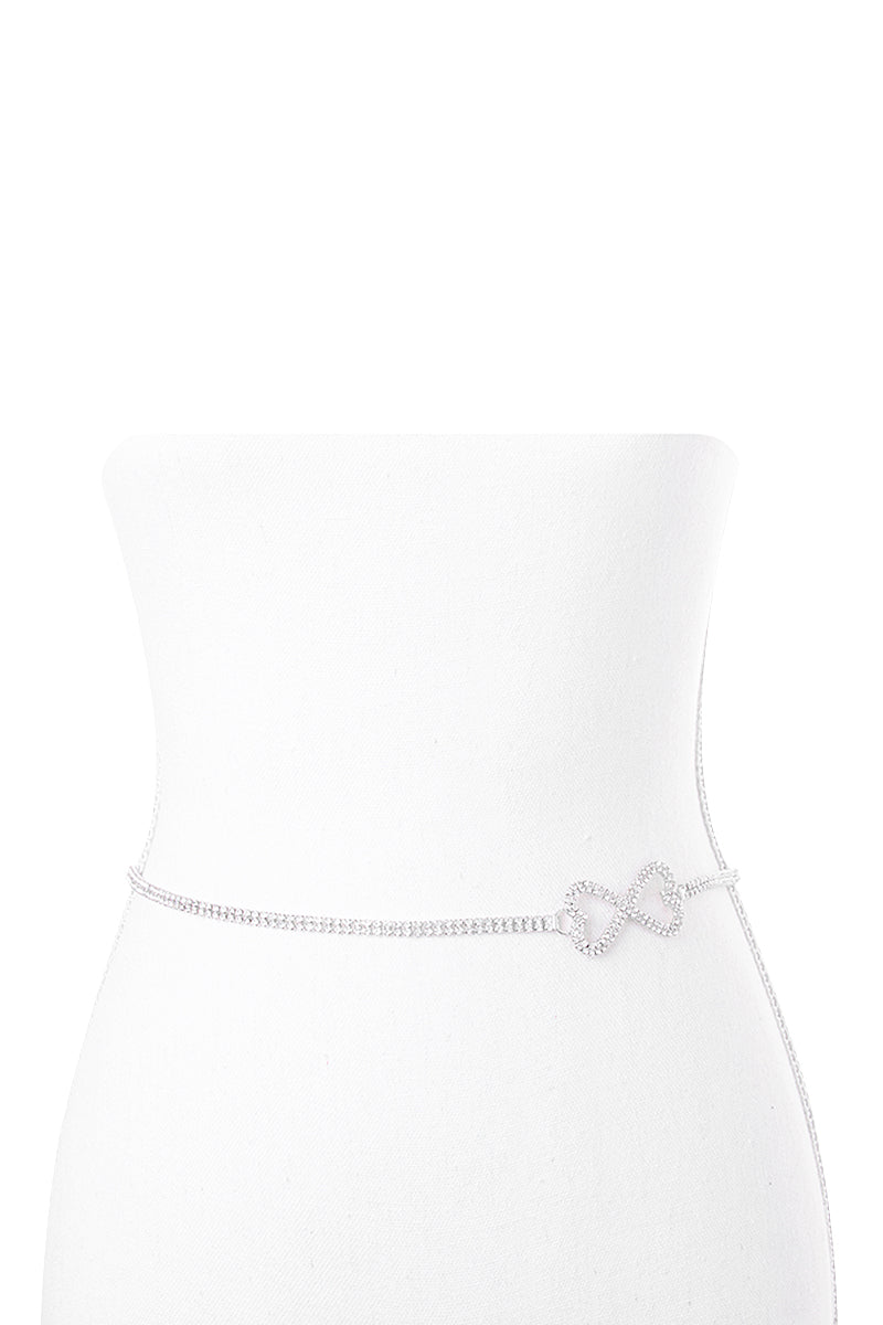 Ceinture en chaîne en forme de strass