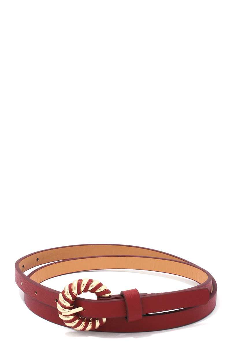 Ceinture en cuir PU avec boucle en métal