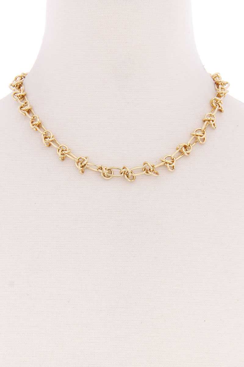 Collier à chaîne unique en métal unique