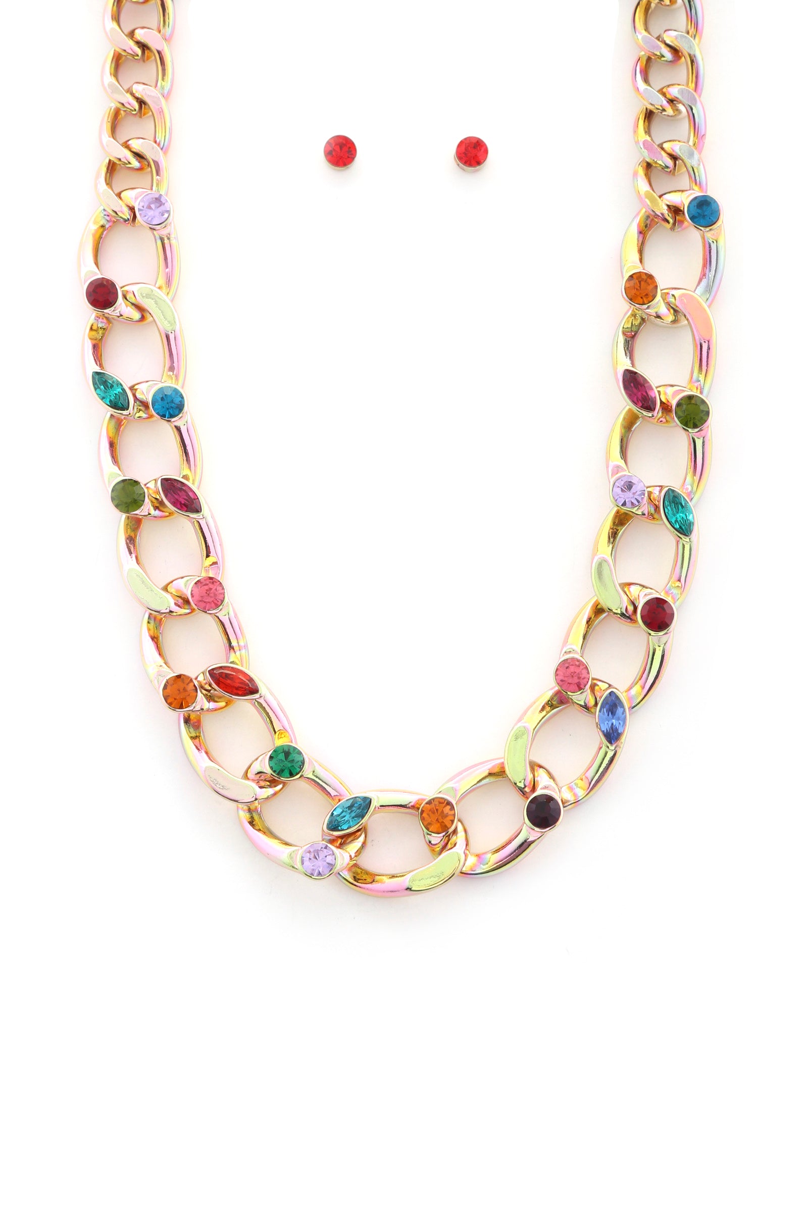 Collier à maillons en cristal