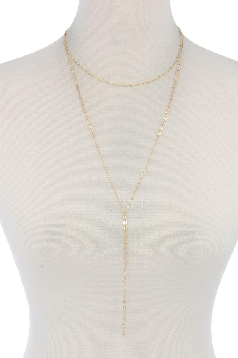 Collier en métal en forme de Y