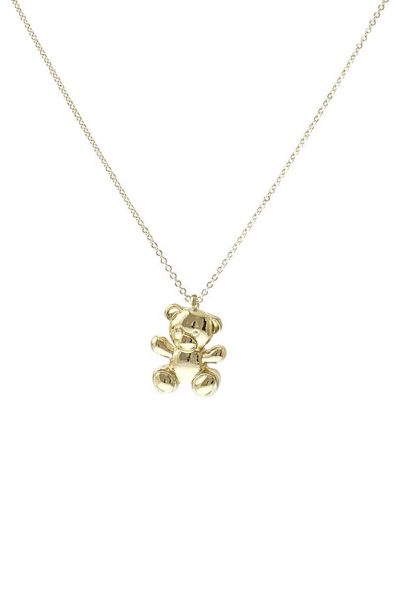 Collier en métal ours