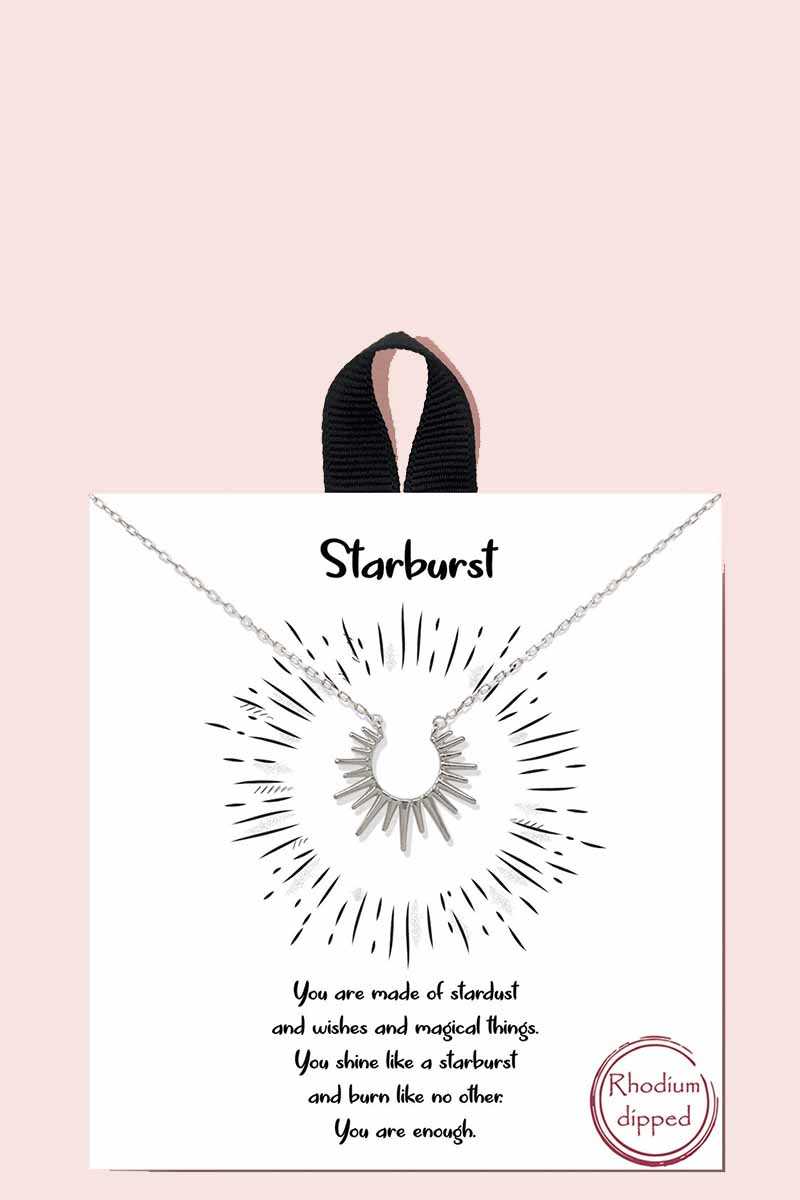 Collier pendentif étoile trempé en or rhodié 18 carats