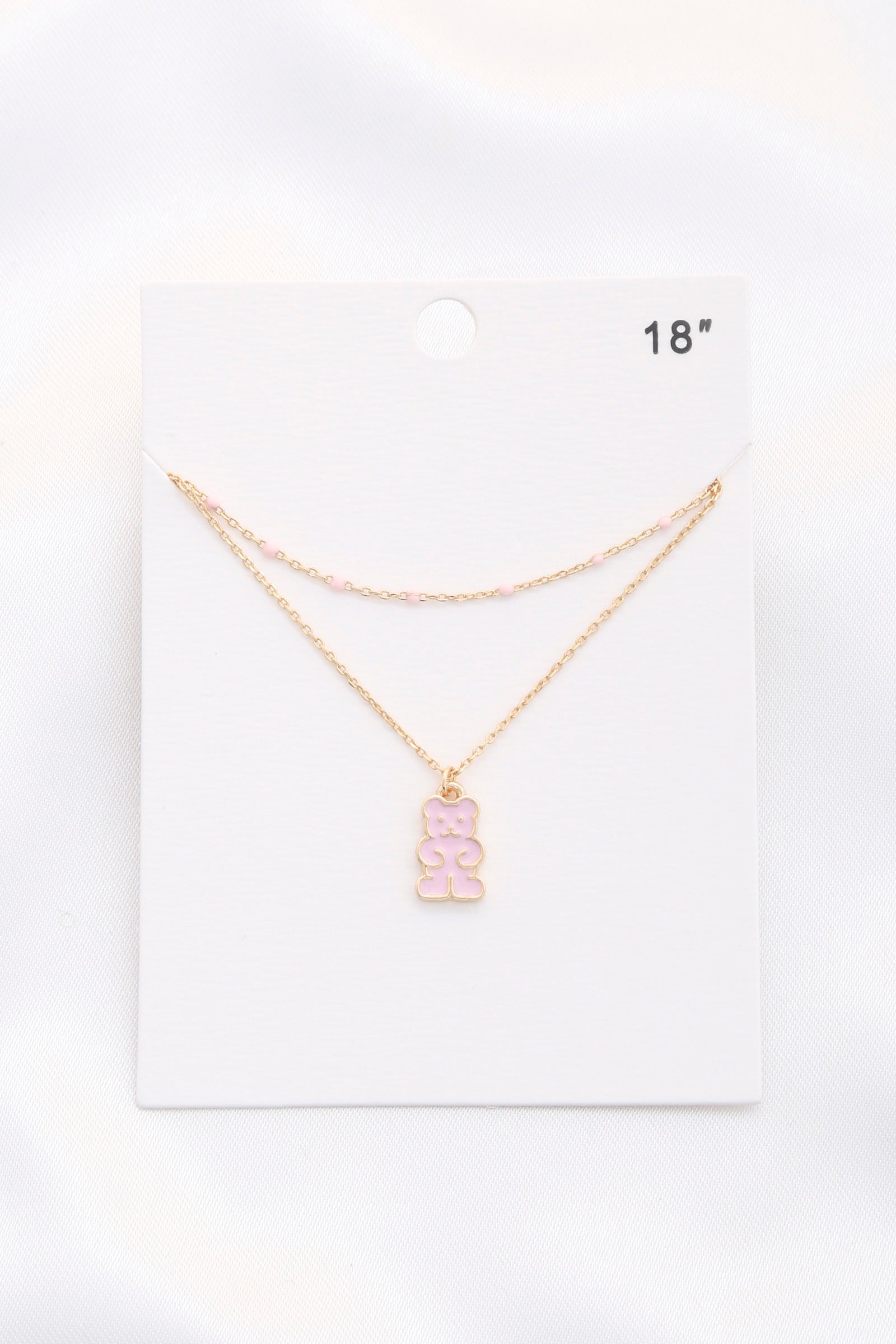 Collier pendentif ours en peluche 2lyd avec couleur