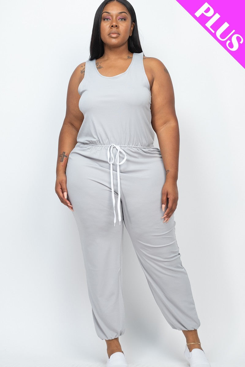 Combinaison de jogging à taille élastique Plus