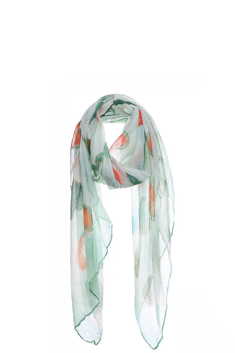 Écharpe tendance à imprimé cœur couleur eau douce