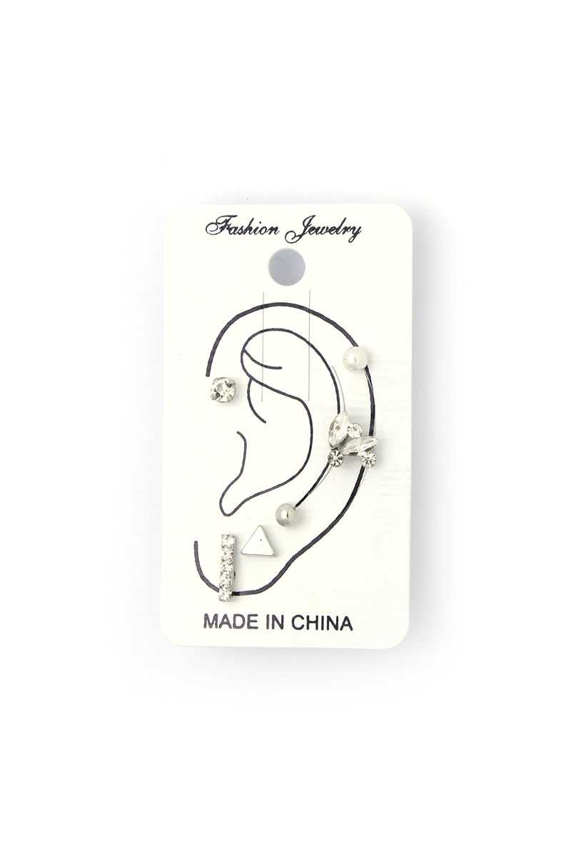 Ensemble de boucles d'oreilles à tige en strass