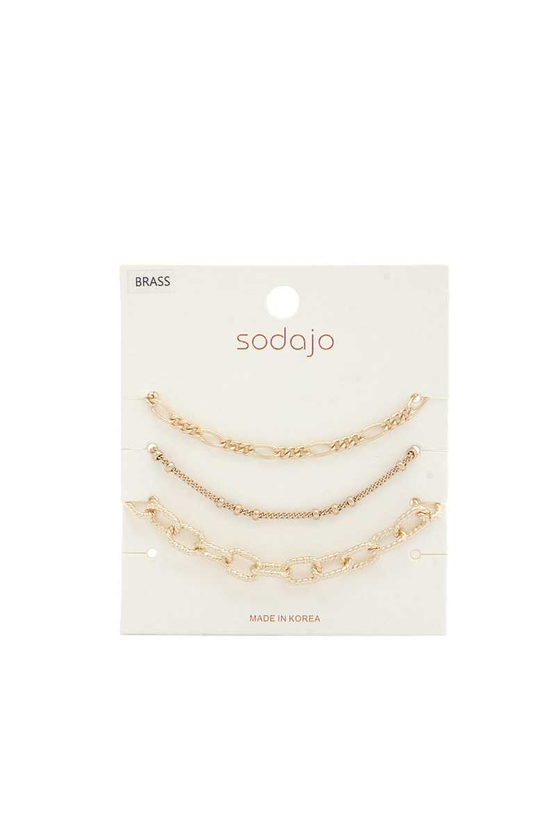 Ensemble de bracelets à maillons Sodajo Figaro