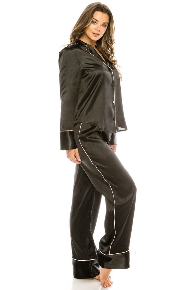 Ensemble pyjama en satin 2 pièces