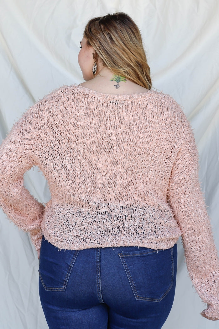 Haut cardigan à manches longues en tricot texturé Plus – Image 2