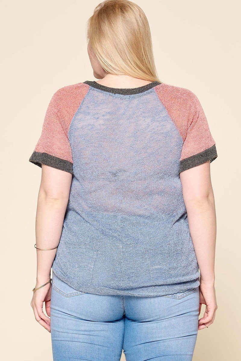 Haut en tricot pull color-block