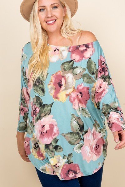 Haut tendance Venezia à une épaule imprimé floral de grande taille – Image 6