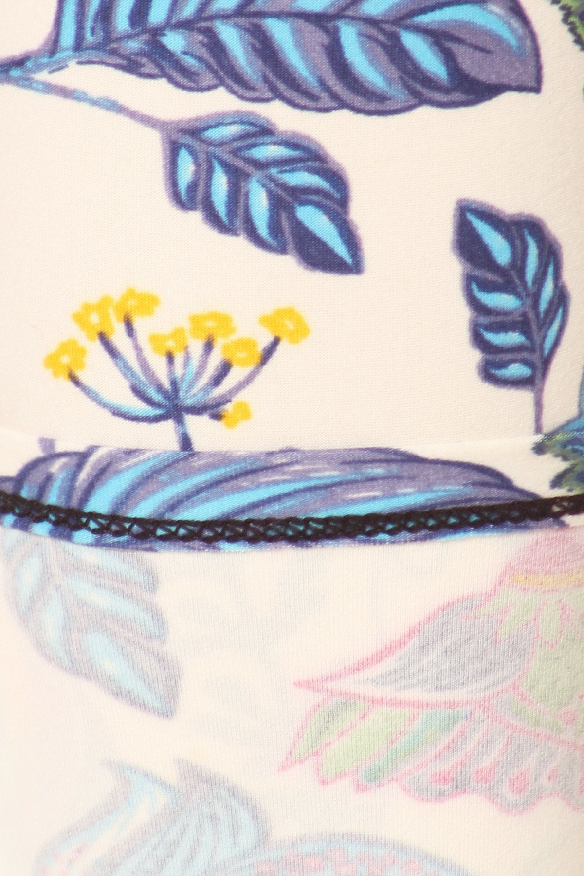 Legging en tricot doublé à imprimé floral avec taille élastique
