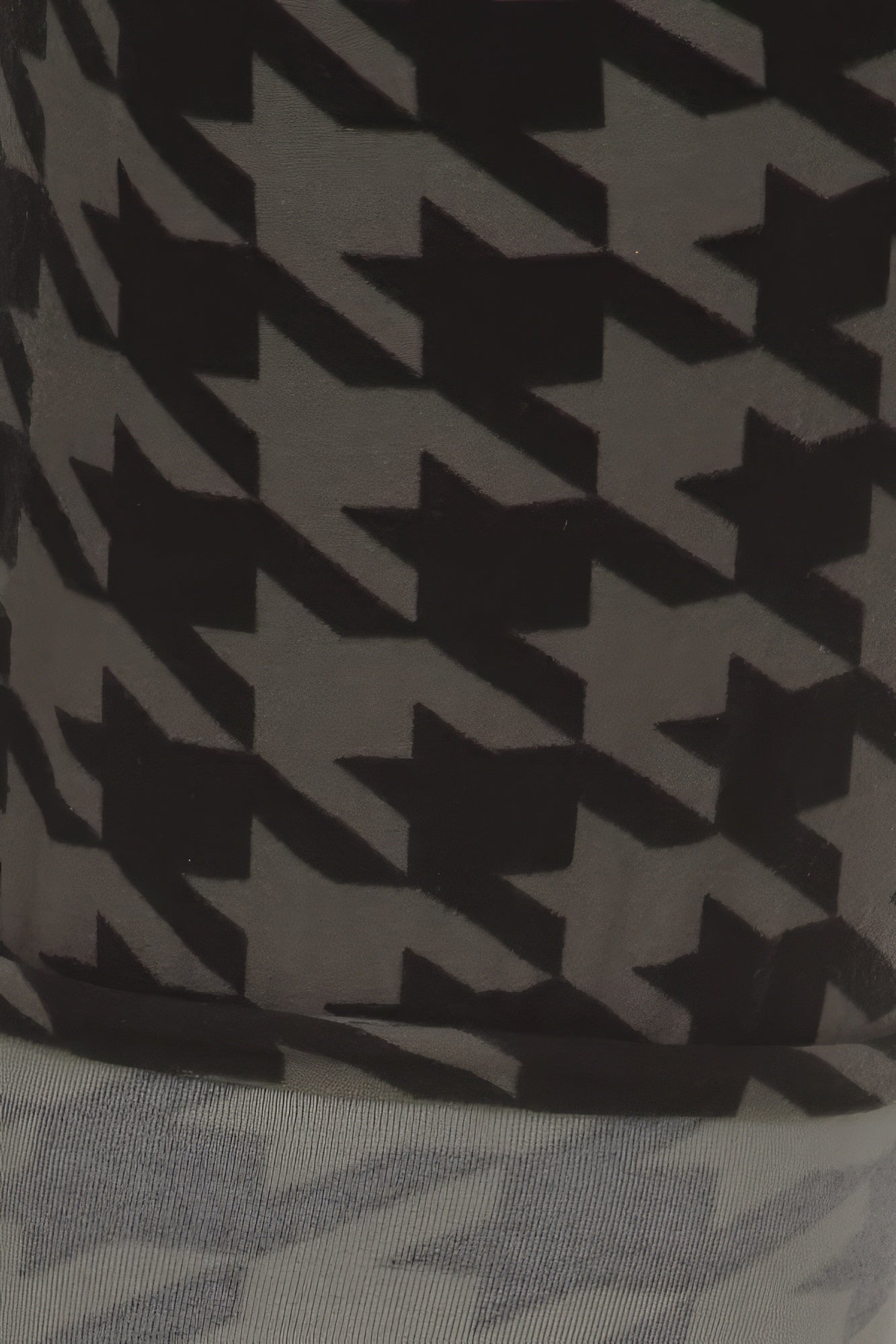 Legging en tricot imprimé pied-de-poule taille haute avec ceinture élastique