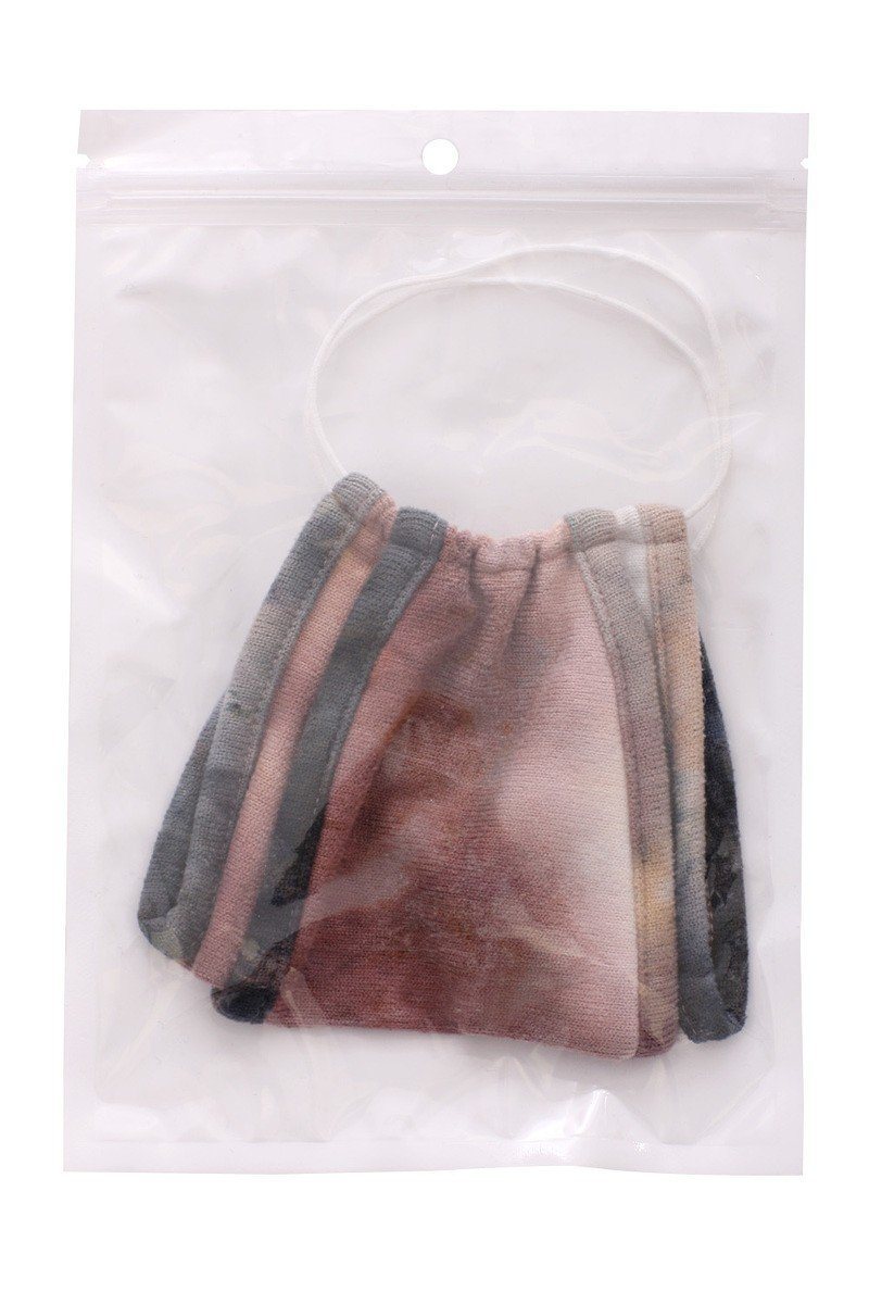 Masque facial réutilisable à trois volets Tie Dye
