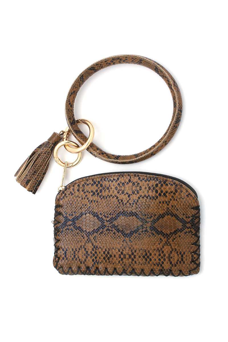 Pochette motif Python