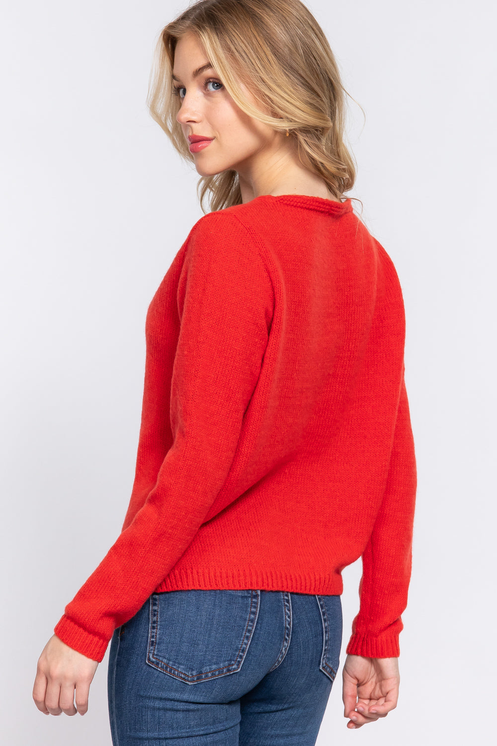 Pull long col en V à bretelles X Slv