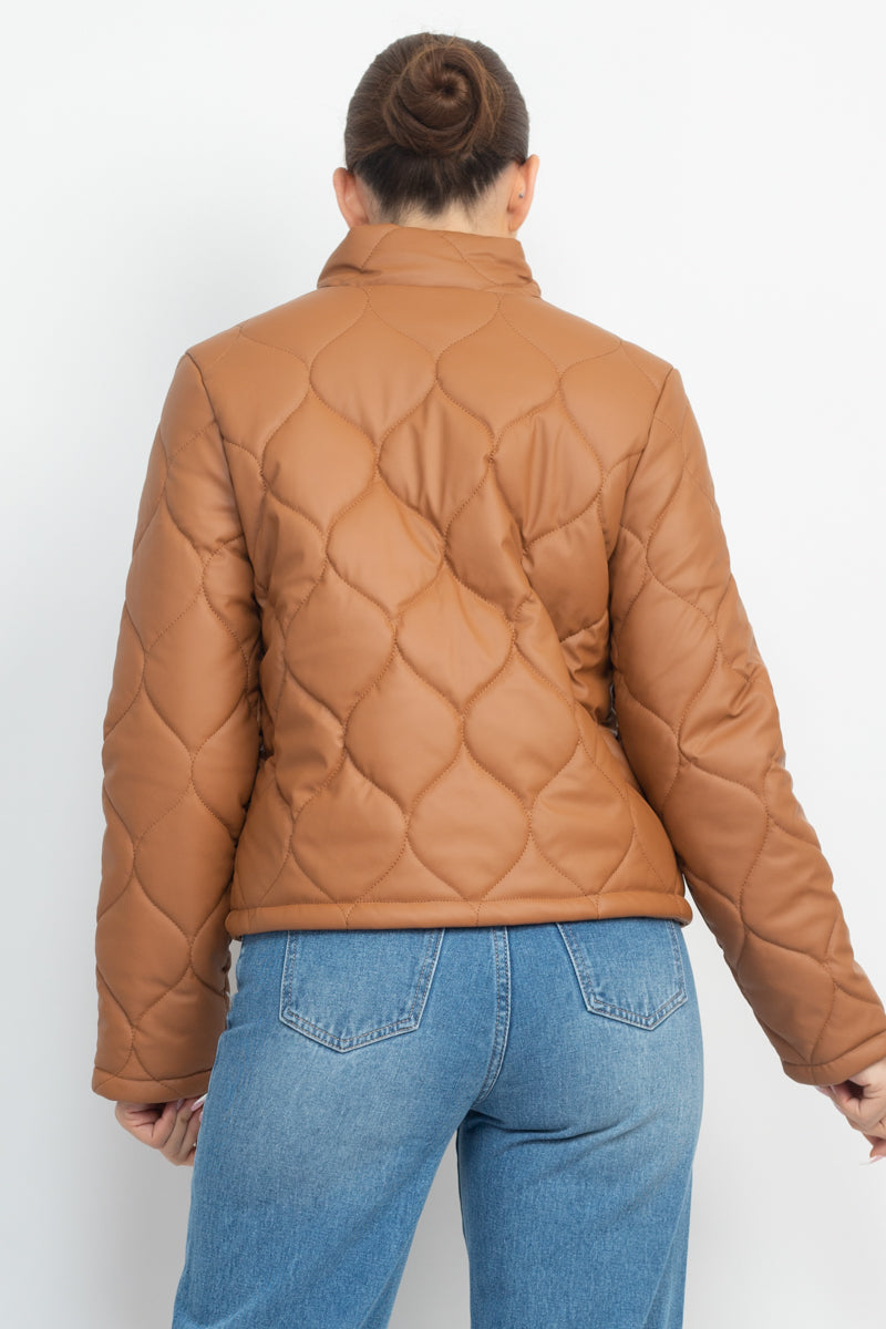 Veste matelassée à col montant