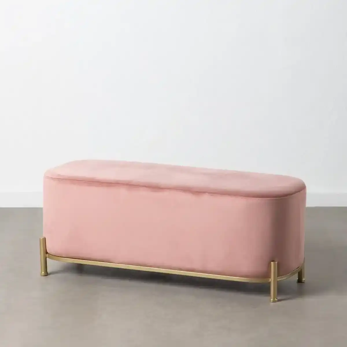 Banc 104 5 x 39 x 42 cm tissu synthetique metal rose_8971. Bienvenue chez DIAYTAR SENEGAL - Où Choisir est une Invitation au Voyage. Explorez notre boutique en ligne et découvrez des produits qui vous transportent dans l'univers du Sénégal.