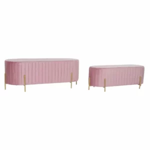 Banc dkd home decor metal dore rose velours polyester 123 x_8868. DIAYTAR SENEGAL - Où Choisir Rime avec Qualité. Découvrez notre sélection soigneusement conçue et choisissez des articles qui incarnent l'excellence et l'innovation.