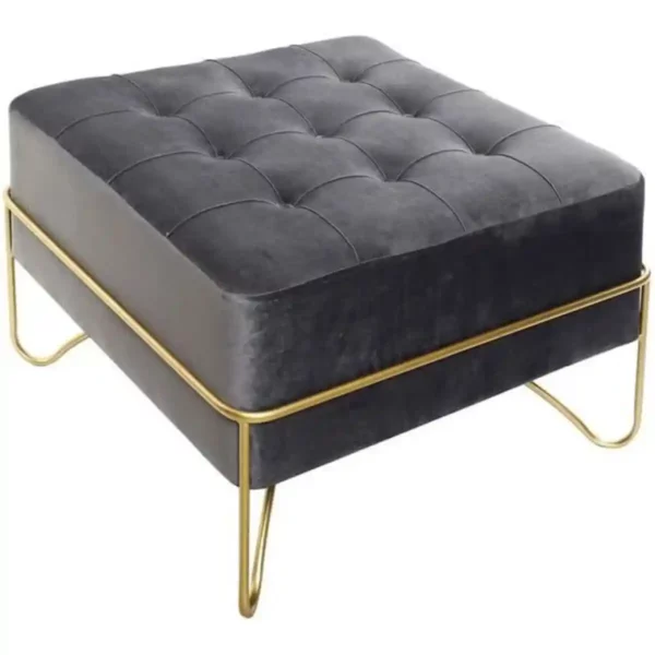 Banc dkd home decor mousse gris dore metal polyester velours mdf_8236. DIAYTAR SENEGAL - Où Choisir Devient un Acte de Découverte. Découvrez notre gamme et choisissez des produits qui éveillent votre curiosité et élargissent vos horizons.