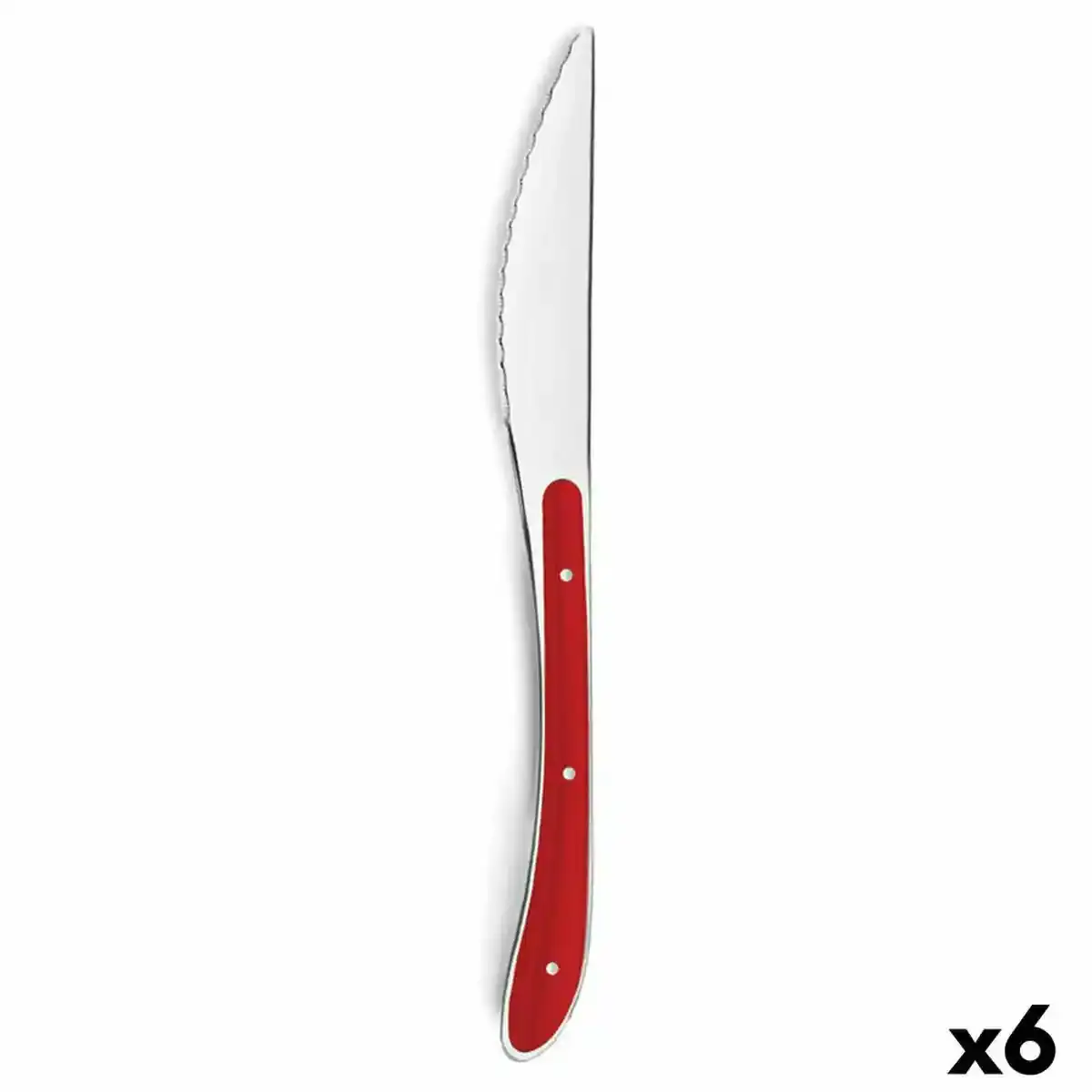 Couteau de table amefa bistro metal bicolore 23 cm pack 6x _3351. DIAYTAR SENEGAL - Où Choisir est un Acte de Création. Naviguez à travers notre plateforme et choisissez des produits qui complètent votre histoire personnelle.