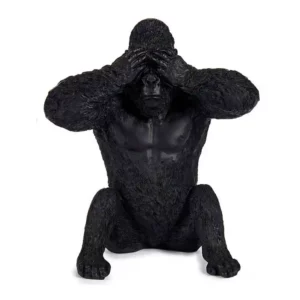 Figurine decorative gorille en resine noire 11 x 18 x 17_7464. Votre Destination de Choix: DIAYTAR SENEGAL - Où l'Authenticité Rencontre la Commodité. Faites l'expérience de magasiner en ligne pour des articles qui incarnent la richesse culturelle et la modernité du Sénégal.