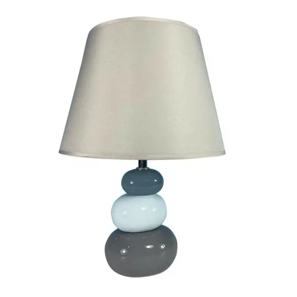 Lampe de bureau versa gris bleu ceramique textile 22 5 x 32_9062. DIAYTAR SENEGAL - Votre Destination pour un Shopping Réfléchi. Découvrez notre gamme variée et choisissez des produits qui correspondent à vos valeurs et à votre style de vie.