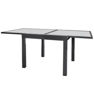 Table extensible thais 90 x 90 x 74 cm aluminium_3022. DIAYTAR SENEGAL - Votre Source de Découvertes Shopping. Naviguez à travers nos catégories et découvrez des articles qui vous surprendront et vous séduiront.