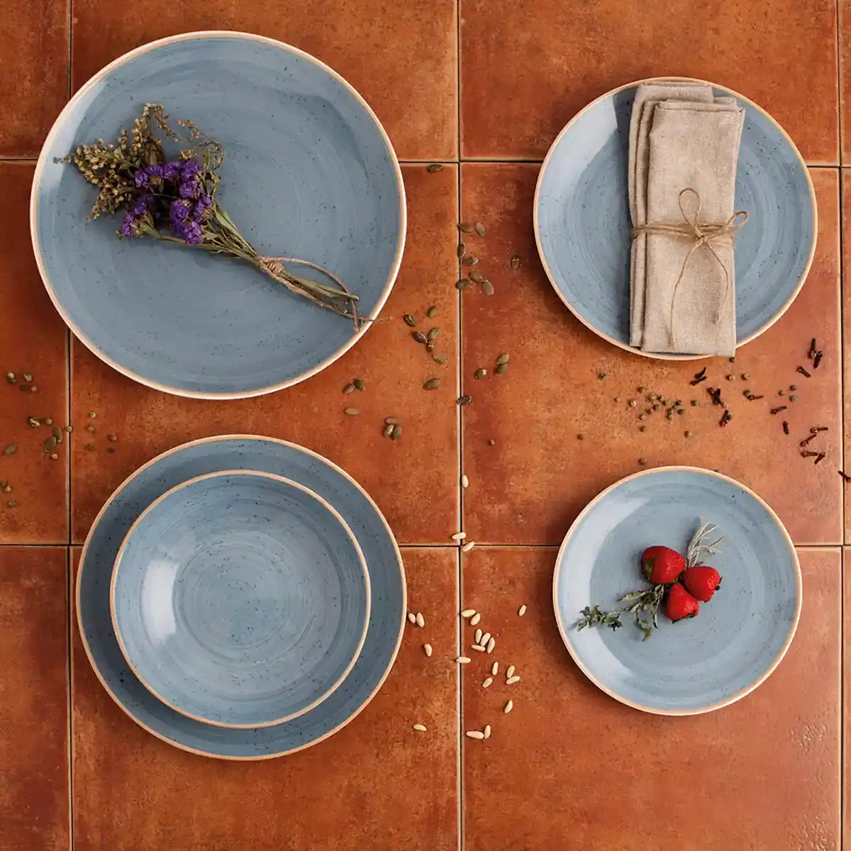 Assiette creuse ariane terra ceramique bleu o 26 cm 6 unites _1251. DIAYTAR SENEGAL - Là où Chaque Produit Évoque une Émotion. Parcourez notre catalogue et choisissez des articles qui vous touchent et qui enrichissent votre expérience.