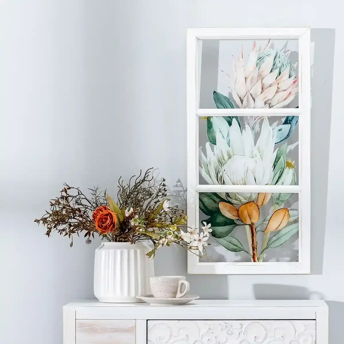 Toile fleurs 32 x 1 8 x 64 cm_3979. DIAYTAR SENEGAL - Votre Destination pour un Shopping Éclairé. Parcourez notre boutique en ligne pour découvrir des produits de qualité qui embelliront votre quotidien.
