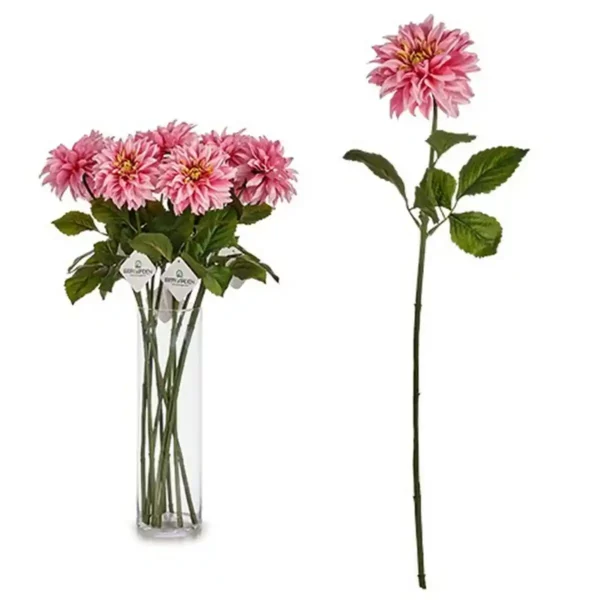 Fleur decorative dahlia 15 x 72 x 15 cm rose vert_9551. DIAYTAR SENEGAL - Votre Escapade Shopping Virtuelle. Explorez notre boutique en ligne et dénichez des trésors qui évoquent la culture et le savoir-faire sénégalais, un clic à la fois.