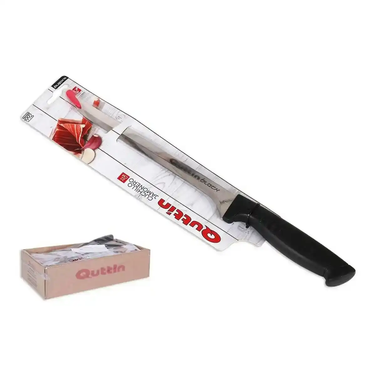 Couteau a jambon quttin noir_7348. DIAYTAR SENEGAL - L'Art de Vivre l'Excellence au Quotidien. Explorez notre gamme et choisissez des produits qui ajoutent une note de prestige à votre vie.