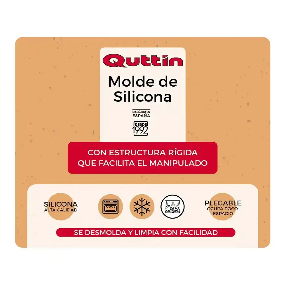 Moule à Four Quttin Rigide en Silicone (27,6 x 24,2 x 5,3 cm)