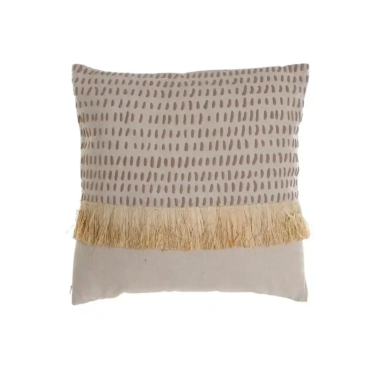 Coussin dkd home decor beige fringe boho 45 x 45 cm _2022. DIAYTAR SENEGAL - Là où Chaque Clic Compte. Parcourez notre boutique en ligne et laissez-vous guider vers des trouvailles uniques qui enrichiront votre quotidien.
