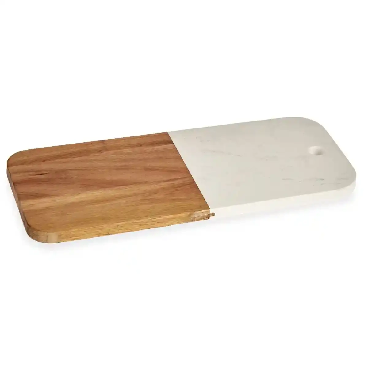 Planche a decouper en marbre d acacia blanc marron 18 x 1 5_5029. DIAYTAR SENEGAL - Votre Destination Shopping Authentique. Explorez notre boutique en ligne et découvrez des trésors qui reflètent l'âme du Sénégal, pour une expérience shopping unique.